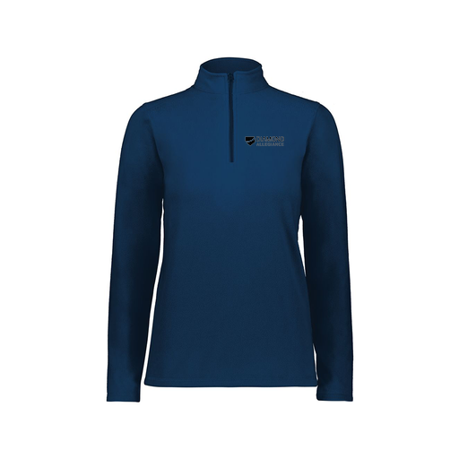 [6864.065.XS-LOGO1] Ladies MicroFleece 1/4 Zip Pullover (Female Adult XS, Navy, Logo 1)