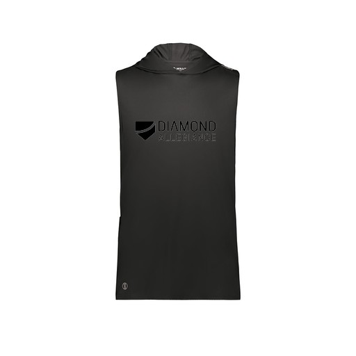 [222590.080.XS-LOGO1] Men's CoolDry Sleeveless Hoodie (Adult XS, Black, Logo 1)