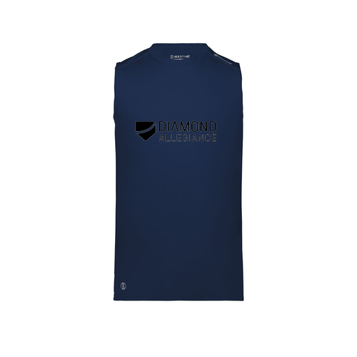 [222593.065.S-LOGO1] Men's CoolDry TankTop (Adult S, Navy, Logo 1)