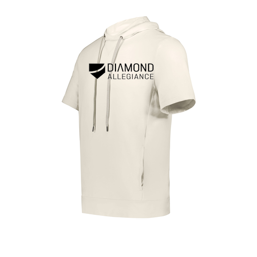 [222505.907.S-LOGO1] Men's Venturs Soft Knit Short Sleeve Hoodie (Adult S, White, Logo 1)